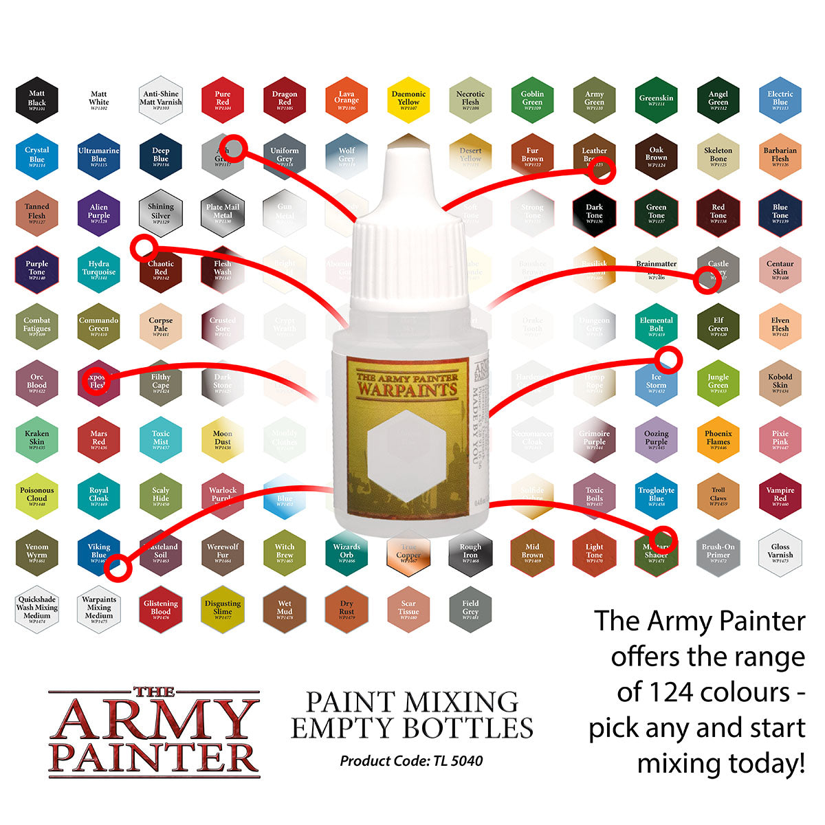 Army Painter Paint Mixing Empty Bottles
