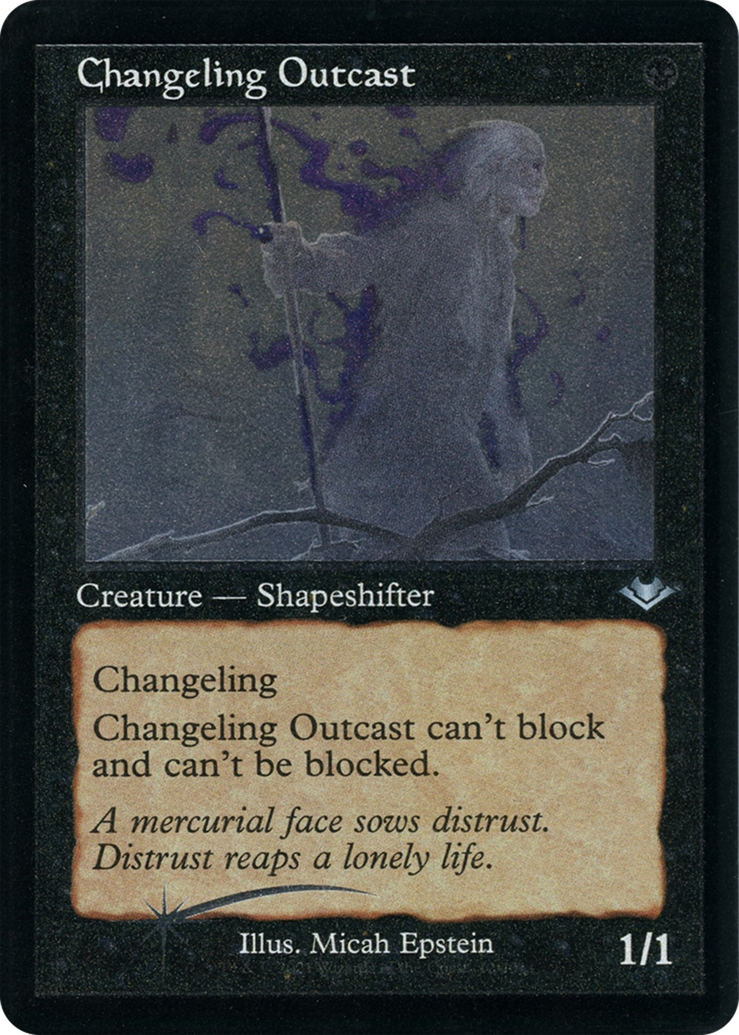 Changeling Outcast (Retro Frame) (Foil Etched)
