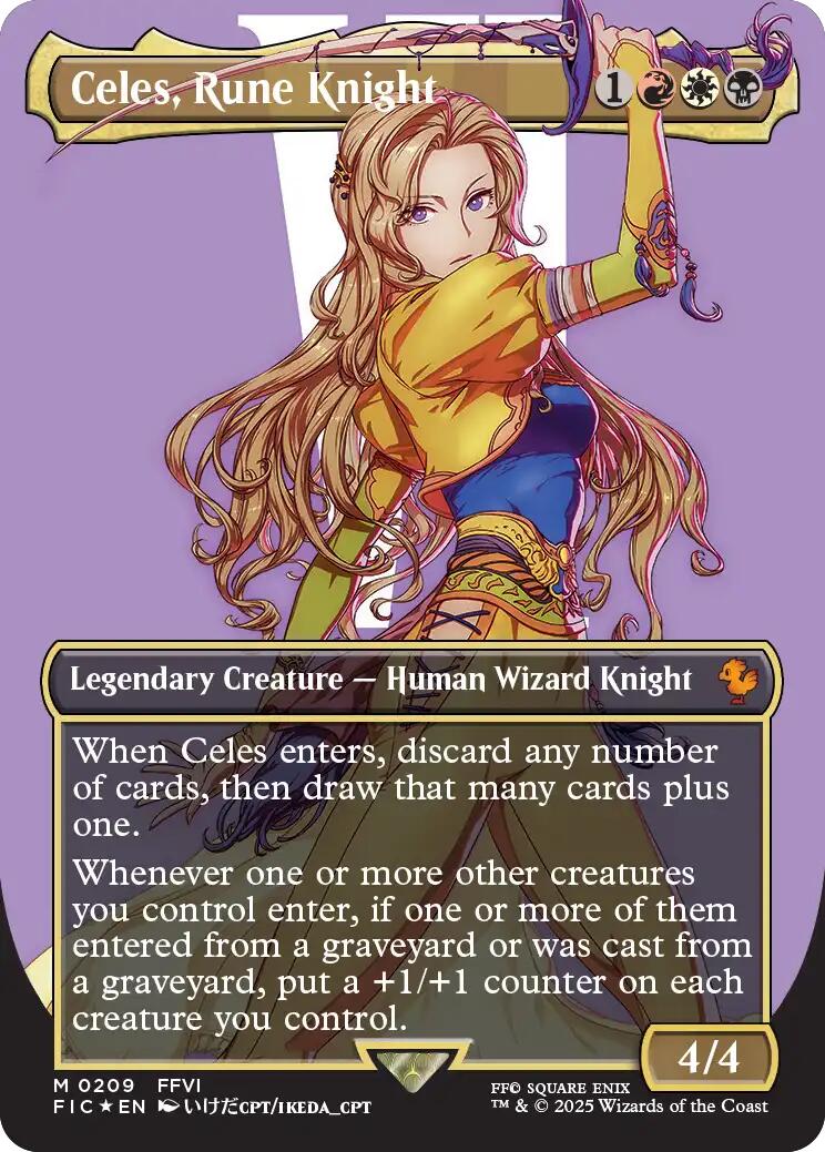 Celes, Rune Knight (Borderless) (Surge Foil)