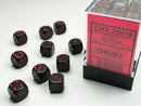 Chessex: Opaque Black/red 12mm d6 Dice Block (36 dice)