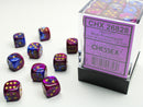 Chessex: Gemini Blue-Purple/gold 12mm d6 Dice Block (36 dice)