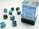 Chessex: Gemini Black-Shell/White 12Mm D6 Dice Block