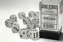 Chessex: Frosted Clear/black 16mm d6 Dice Block