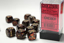 Chessex: Scarab Blue Blood/gold 16mm d6 Dice Block