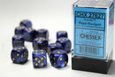 Chessex: Scarab Royal Blue/gold 16mm d6 Dice Block