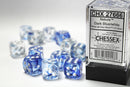 Chessex: Nebula Dark Blue/white 16mm d6 Dice Block