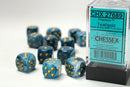 Chessex: Phantom Teal/gold 16mm d6 Dice Block
