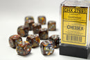 Chessex: Lustrous Gold/silver 16mm d6 Dice Block