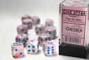 Chessex: Festive Pop Art/blue 16mm d6 Dice Block