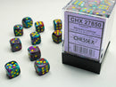 Chessex: Festive Mosaic/yellow 12mm d6 Dice Block (36 dice)