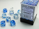 Chessex: Nebula Dark Blue/white 12mm d6 Dice Block (36 dice)
