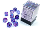 Chessex: Nebula Nocturnal/blue Luminary 12mm d6 Dice Block (36 dice)