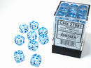 Chessex: Borealis Icicle/light blue Luminary 12mm d6 Dice Block (36 dice)