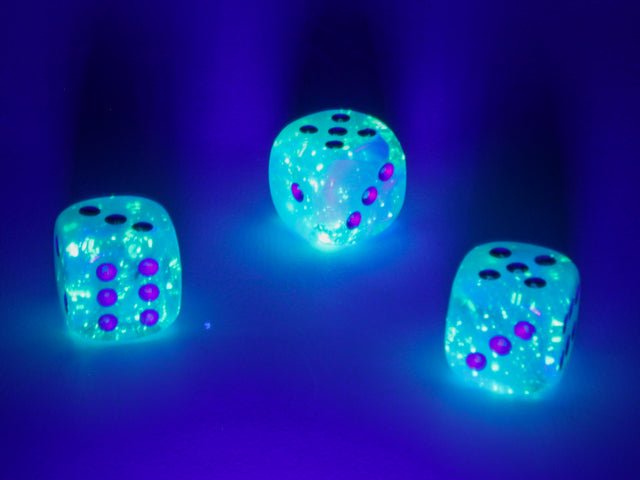 Chessex: Luminary Sky/silver 12mm d6 Dice Block (36 dice)