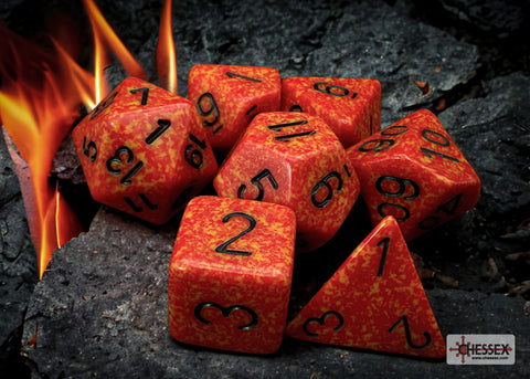 Speckled Fire Polyhedral 7-Dice Set