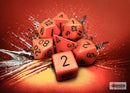 Opaque Orange/black Polyhedral 7-Dice Set