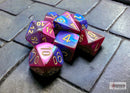 Chessex: Gemini Blue-Purple/gold Polyhedral 7-Dice Set
