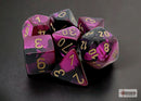 Chessex: Gemini Black-Purple/gold Polyhedral 7-Dice Set