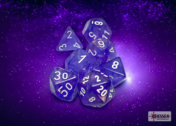 Chessex: Borealis Light Green/gold Luminary Polyhedral 7-Dice Set (Copy)
