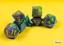 Festive Rio/yellow Polyhedral 7-Dice Set