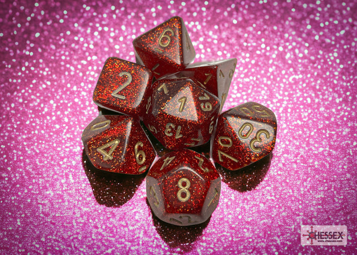 Glitter Gold/silver Polyhedral 7-Dice Set (Copy)