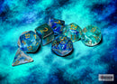 Chessex: Nebula Oceanic/gold Luminary Polyhedral 7-Dice Set