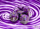 Vortex Purple/gold Polyhedral 7-Dice Set