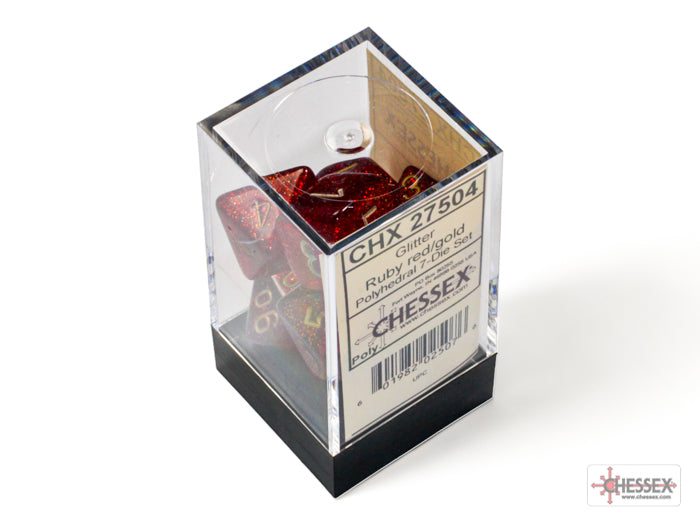 Glitter Gold/silver Polyhedral 7-Dice Set (Copy)