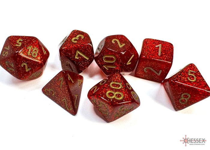 Glitter Gold/silver Polyhedral 7-Dice Set (Copy)