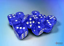 Chessex: Translucent Blue/white 16mm d6 Dice Block