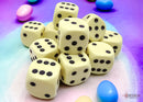 Chessex: Opaque Pastel Yellow/black 16mm d6 Dice Block