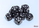 Chessex: Opaque Black/white 16mm d6 Dice Block