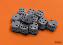 Chessex: Opaque Grey/black 16mm d6 Dice Block
