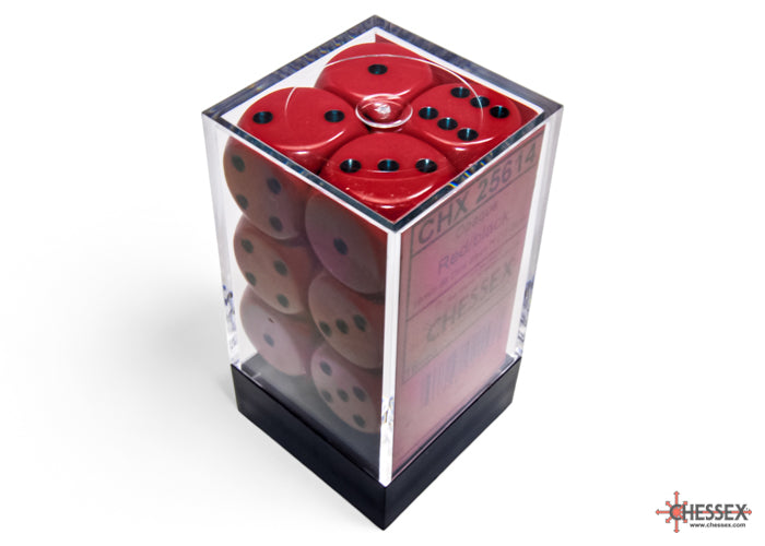 Chessex: Opaque Red/black 16mm d6 Dice Block