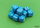 Chessex: Opaque Light Blue/white 16mm d6 Dice Block