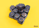Chessex: Opaque Dark Grey/copper 16mm d6 Dice Block