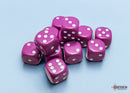 Chessex: Opaque Light Purple/white 16mm d6 Dice Block