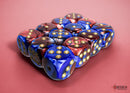 Chessex: Gemini Blue-Red/gold 16mm d6 Dice Block