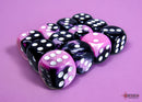 Chessex: Gemini Black-Pink/white 16mm d6 Dice Block