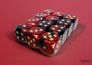 Chessex: Gemini Black-Red/gold 16mm d6 Dice Block