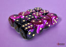 Chessex: Gemini Black-Purple/gold 16mm d6 Dice Block
