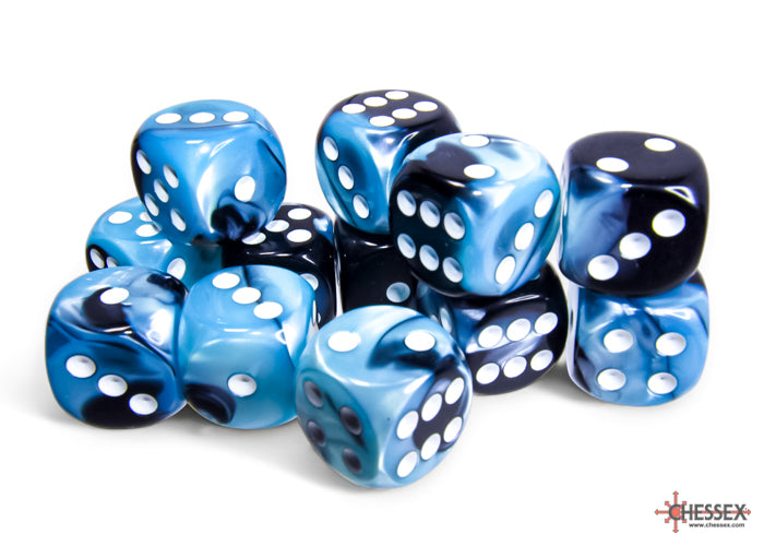 Chessex: Gemini Black-Shell/white 16mm d6 Dice Block