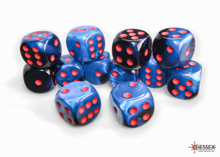 Chessex: Gemini Black-Starlight/red 16mm d6 Dice Block