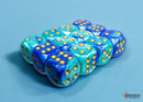 Chessex: Gemini Blue-Teal/gold 16mm d6 Dice Block