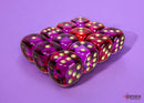 Chessex: Gemini Translucent Red-Violet/gold 16mm d6 Dice Block