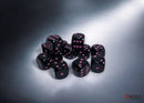 Chessex: Opaque Black/pink 16mm d6 Dice Block
