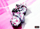 Gemini Black-White/pink Polyhedral 7-Dice Set