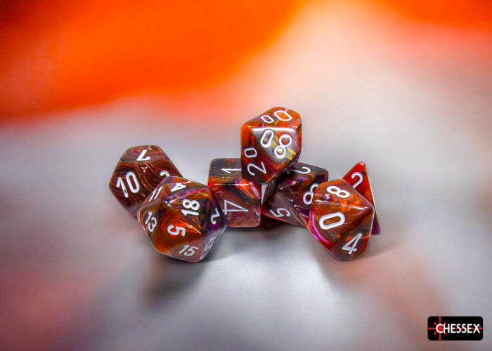 Festive Symphony/white Polyhedral 7-Dice Set