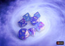 Nebula Aura/white Luminary Polyhedral 7-Dice Set