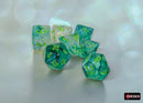 Borealis Kelp/light green Luminary Polyhedral 7-Dice Set